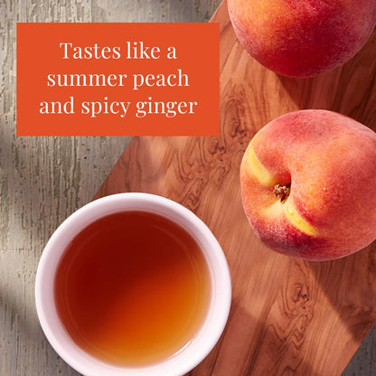 The Republic of Tea Ginger Peach Black Tea, Naturally Caffeinated, 50 Count