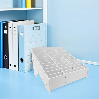 INOOMP 36-slot Phone Organizer Box Wooden Desktop Rack for Classrooms