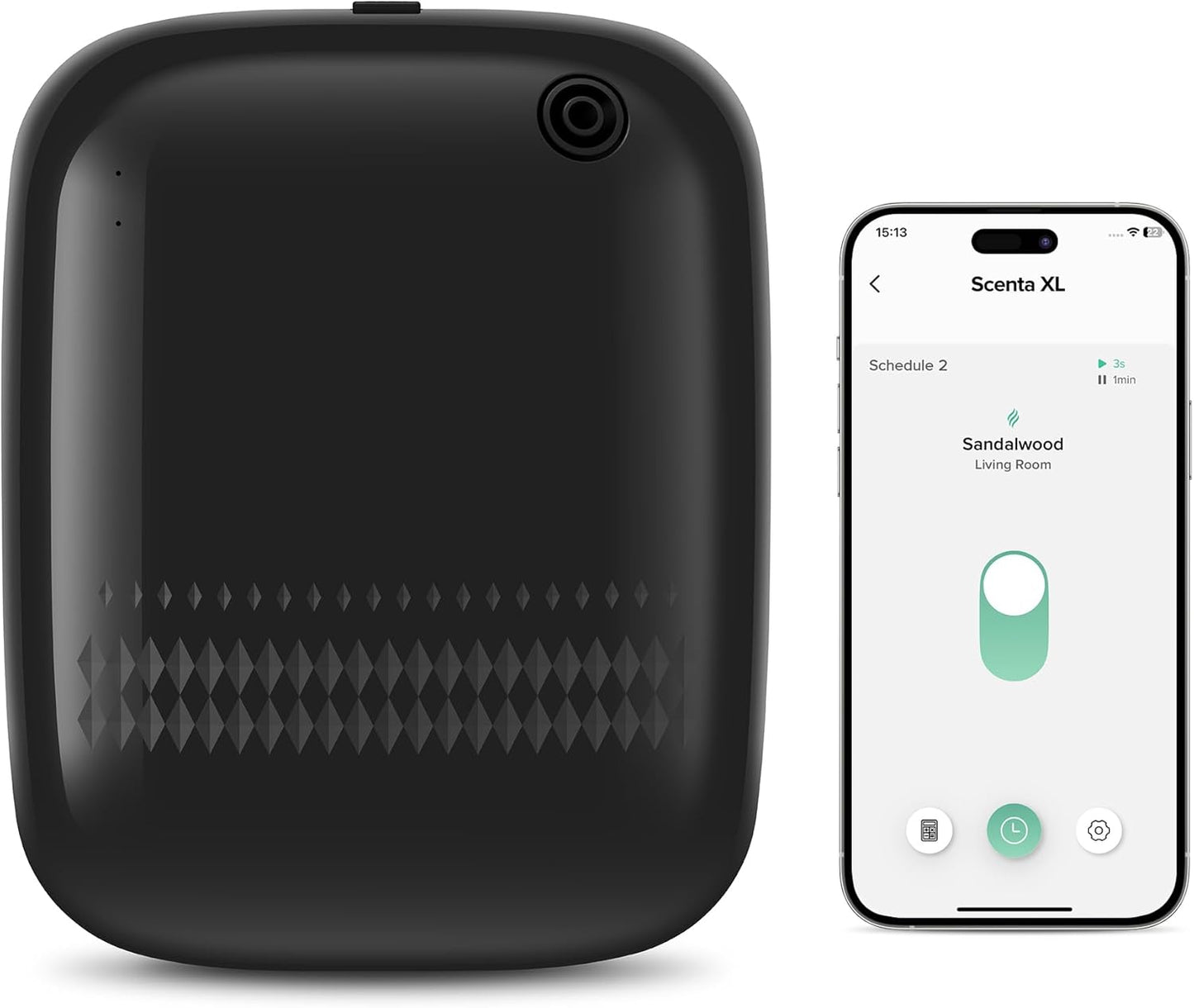 Airversa Waterless Essential Oil Diffuser for Home Large Room and Commercial Use, Up to 2000 sq ft, App Control Cold Air Diffuser, 400mL, DC-12V/1A Plug in Wall, Smart Scent Air Machine, ANW-White