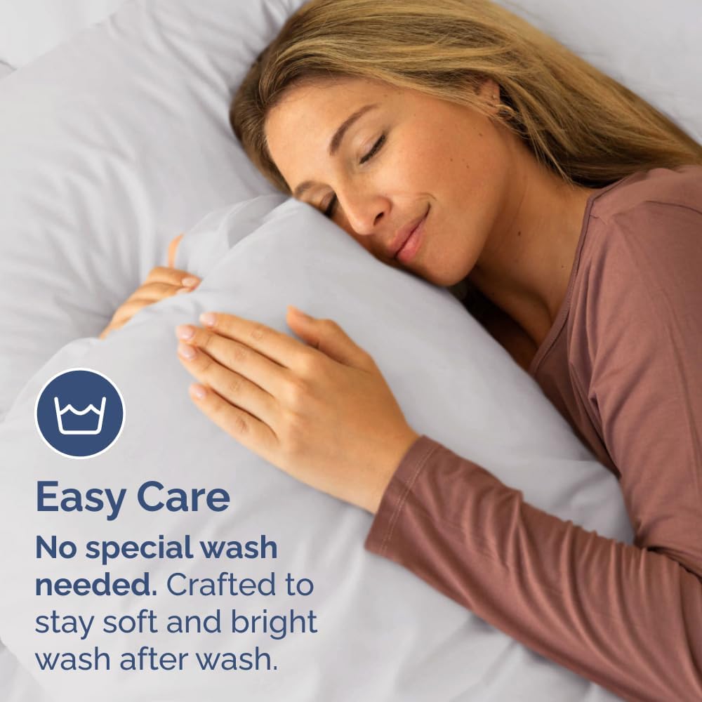 Standard Pillow Cases Set of 10 - Ultra Soft Hotel Quality Pillowcase Covers - Comfy, Cozy & Wrinkle Free - Shrink, Stain and Fade Resistant - Machine Washable Pillow Protectors - 10 Pcs Set - White - Colors B