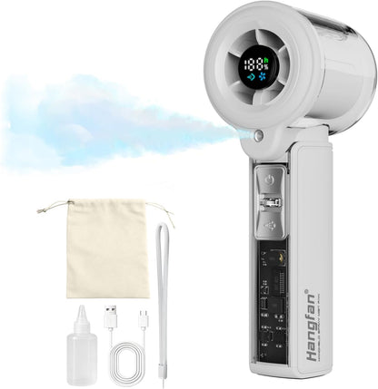 Handheld Misting Fan,20000 RPM,100 Speeds,Nano Mist,LED Display