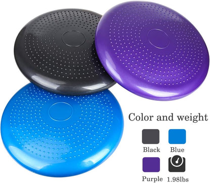 JBM 13" Inflated Stability Wobble Cushion Balance Stability Disc with Pump - Support up to 770lb