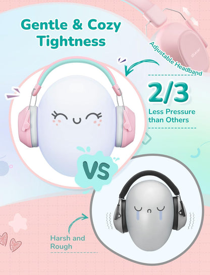 iClever Noise Cancelling Headphones for Kids Adults, SNR 29dB Safety Noise Reduction Ear Muffs for Autism Sensory &Concentration Aid, Ear Hearing Protection for Fireworks/Event/Monster Jam/Concert