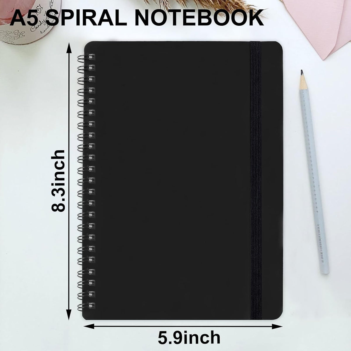 Utron 3 PCS Small Spiral Notebook 5x7, Notebooks for Note Taking, Morandi Spiral Journal Notebook, Work Notebook Small Notebooks 5x7 with Strap, Cute Notebooks for Women 70 Sheets/Note Books