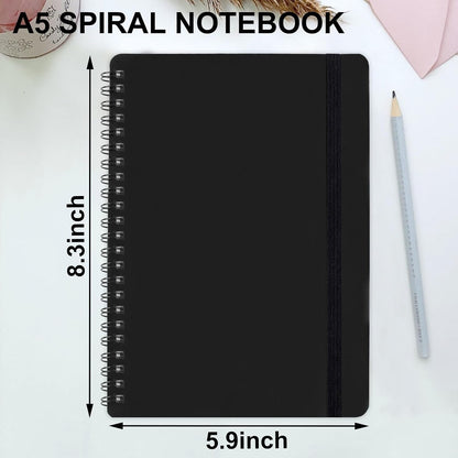 Utron 3 PCS Small Spiral Notebook 5x7, Notebooks for Note Taking, Morandi Spiral Journal Notebook, Work Notebook Small Notebooks 5x7 with Strap, Cute Notebooks for Women 70 Sheets/Note Books