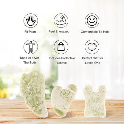 Jade Roller for Face, Facial Roller Massager Skin Care Tool, Gua Sha Facial Tools for Face, Neck, Eyes, Reduce Puffiness of The Skin - White