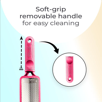 Microplane Colossal Foot File Scraper - The Original Stainless Steel Foot Rasp, Dead Skin/Callus Remover for Feet, Gentle Foot Scrubber, Pedicure Tools for Salon-Quality Foot Care, Black