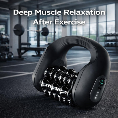 Electric Muscle Roller for Post-Workout Recovery, Deep Rolling Massager for Legs, Calves, Back & Neck, Handheld Powered Rolling Tool, Rechargeable, 3 Speed Fitness Recovery