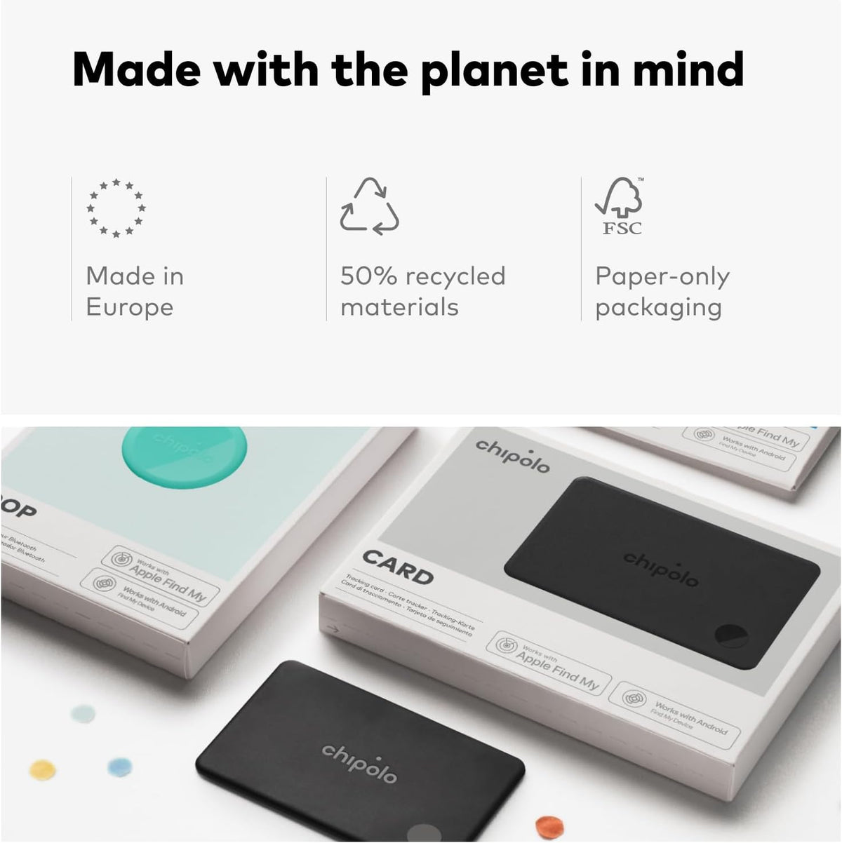 Chipolo CARD – Rechargeable Wallet Tracker Card, Bluetooth Tracker
