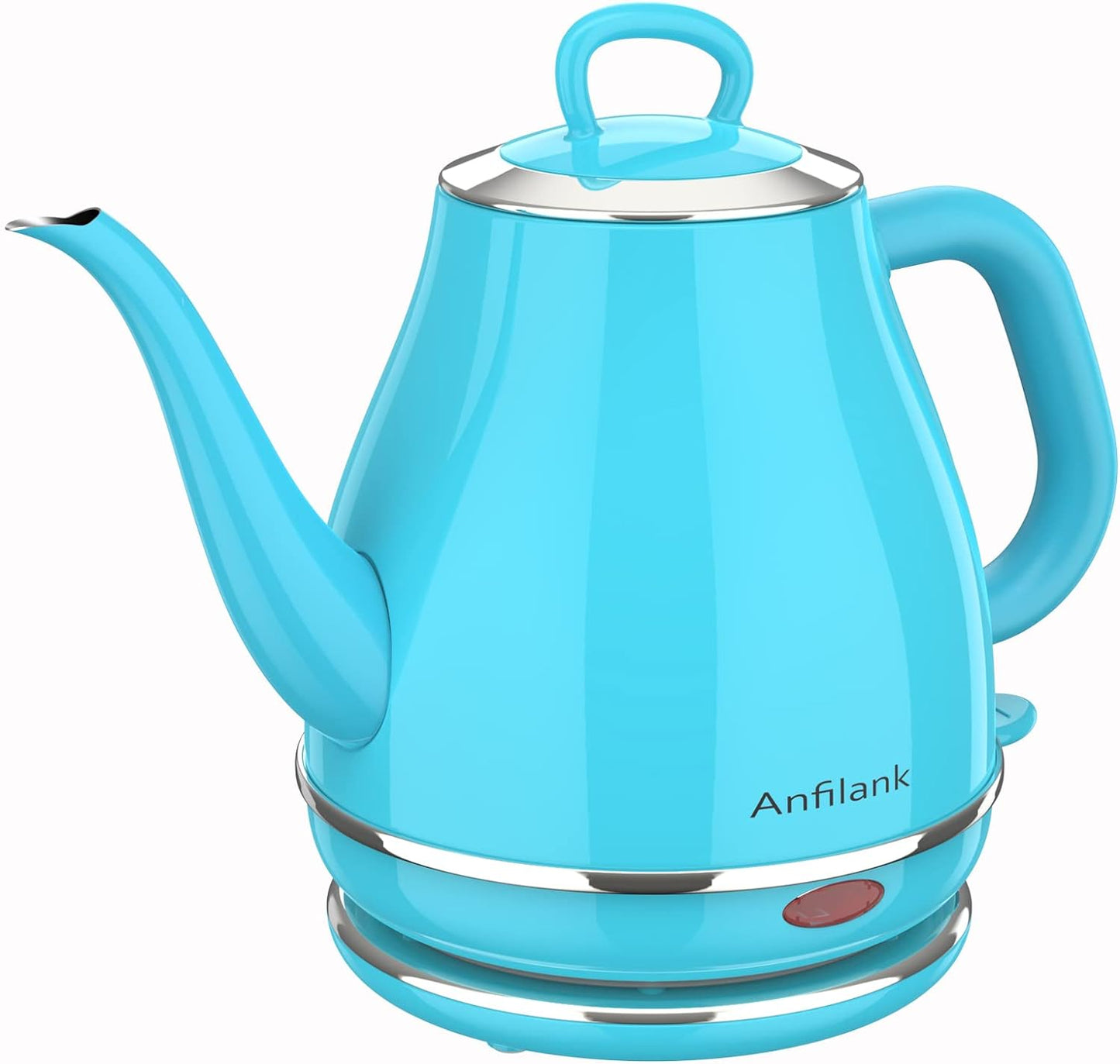 Anfilank Electric Gooseneck Kettle, 1L 1500WFast Boil, 100% Stainless Steel BPA Free Pour-Over Coffee & Tea Kettle,Water Boiler with Auto Shut & Boil-Dry Protectio,Green