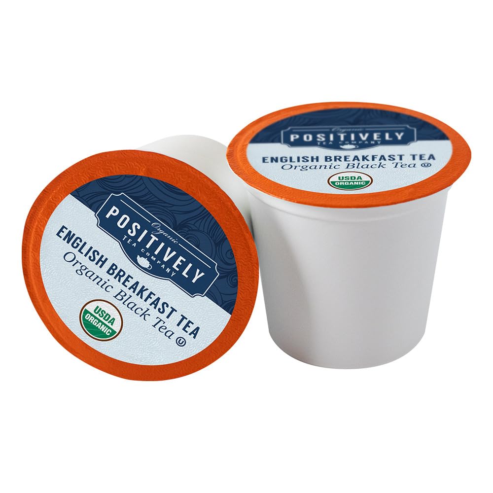 Positively Tea, Organic English Breakfast Tea, K-Cup® Compatible, 24 Pods