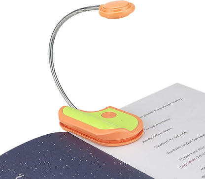 Amber Reading Light Rechargeable, Book Light Kids for Reading in Bed, Clip On Reading Book Light, 2 Lighting Modes, Blue Light Blocking for Eye-Care, Small Bookmark Light for Bookworm-Violet