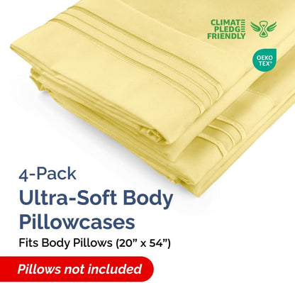 Standard Pillow Cases Set of 10 - Ultra Soft Hotel Quality Pillowcase Covers - Comfy, Cozy & Wrinkle Free - Shrink, Stain and Fade Resistant - Machine Washable Pillow Protectors - 10 Pcs Set - White - Colors B