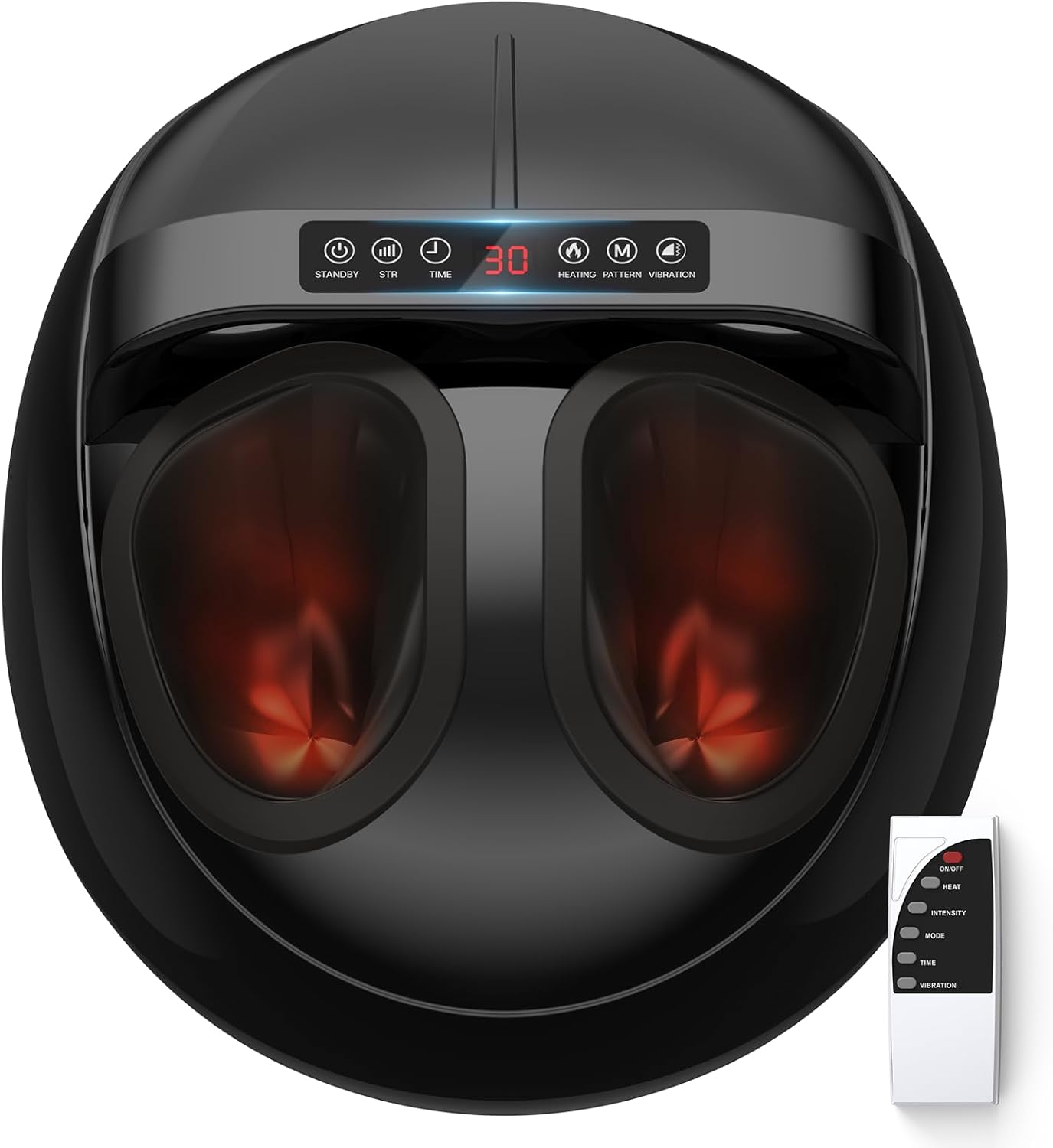 Foot Massager with Heat, 4 Modes & Vibration & Compression & Rolling for Feet Toes Relief, Electric Shiatsu Foot Massager with Remote, Fits Up to Men's Size 13, Gift for Women Men Father's Day