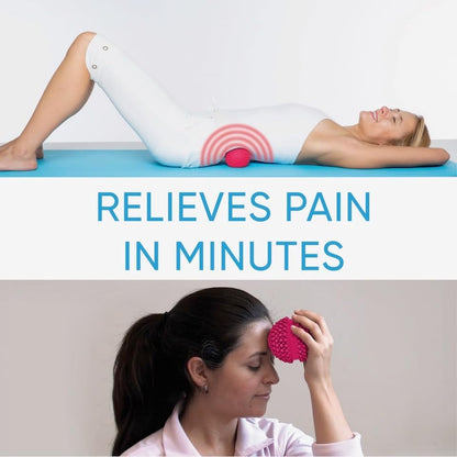 Dr. Cohen's acuball Heatable Deep Tissue Massage Ball - acuBall Trigger Point Massage Therapy for Myofascial and Stress Release and Exercise - Effective Back Massager Ball for Targeted Pain Relief