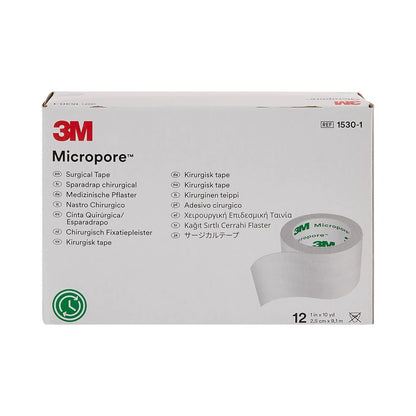 3M™ Micropore™ Surgical Tape 1530-1, 1 IN x 10 YD (2,5cm x 9,1m), 12 Rolls/Carton