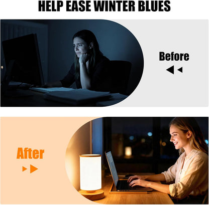 Light Therapy Lamp 10000 Lux, Sunlight Lamp with Remote Control, 3 Color Temperatures & 4 Brightness Levels, Full Spectrum Light, Ideal as Desk, Bedside Lamp & Gift for Home/Office