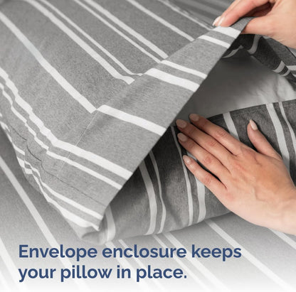 Standard Pillow Cases Set of 10 - Ultra Soft Hotel Quality Pillowcase Covers - Comfy, Cozy & Wrinkle Free - Shrink, Stain and Fade Resistant - Machine Washable Pillow Protectors - 10 Pcs Set - White - Colors B
