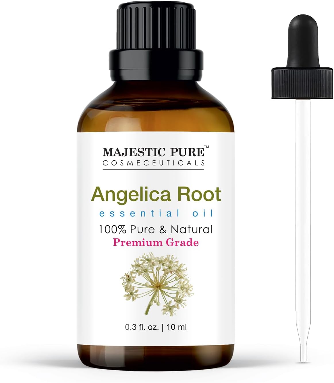 Majestic Pure Essential Oil with Glass Dropper - Essential Oils for Diffuser, Aromatherapy, Soap and Candle Making, Lavender Essential Oil, Lavender Oil, 4 Fl Oz