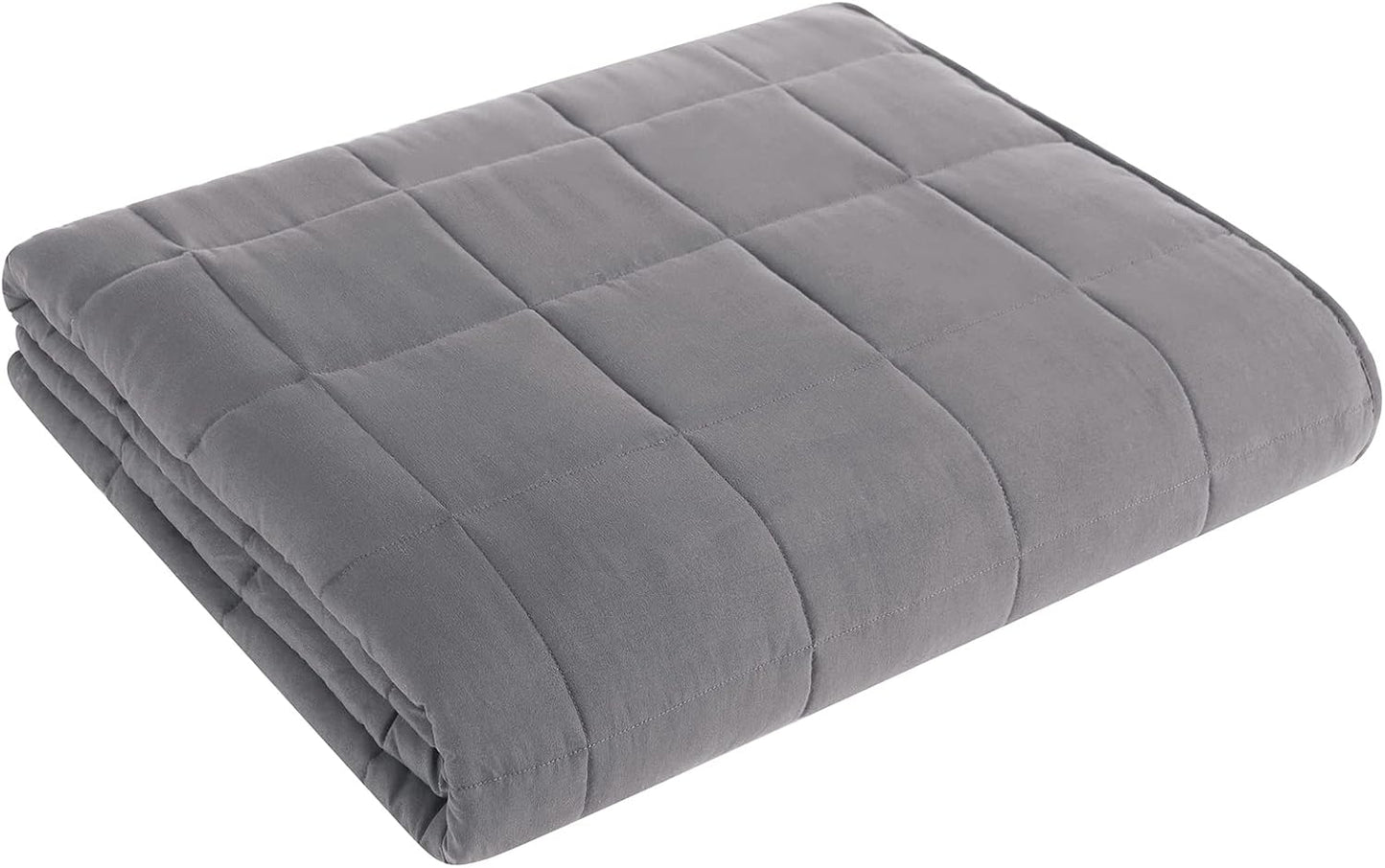 L'AGRATY Weighted Lap Pad 7lb: Small Weighted Blanket for Adults - Cooling Portable Travel Blanket for Relaxation Sleeping - Washable All-Season (29" x 24")