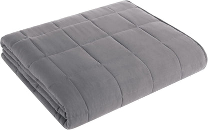 L'AGRATY Weighted Lap Pad 7lb: Small Weighted Blanket for Adults - Cooling Portable Travel Blanket for Relaxation Sleeping - Washable All-Season (29" x 24")