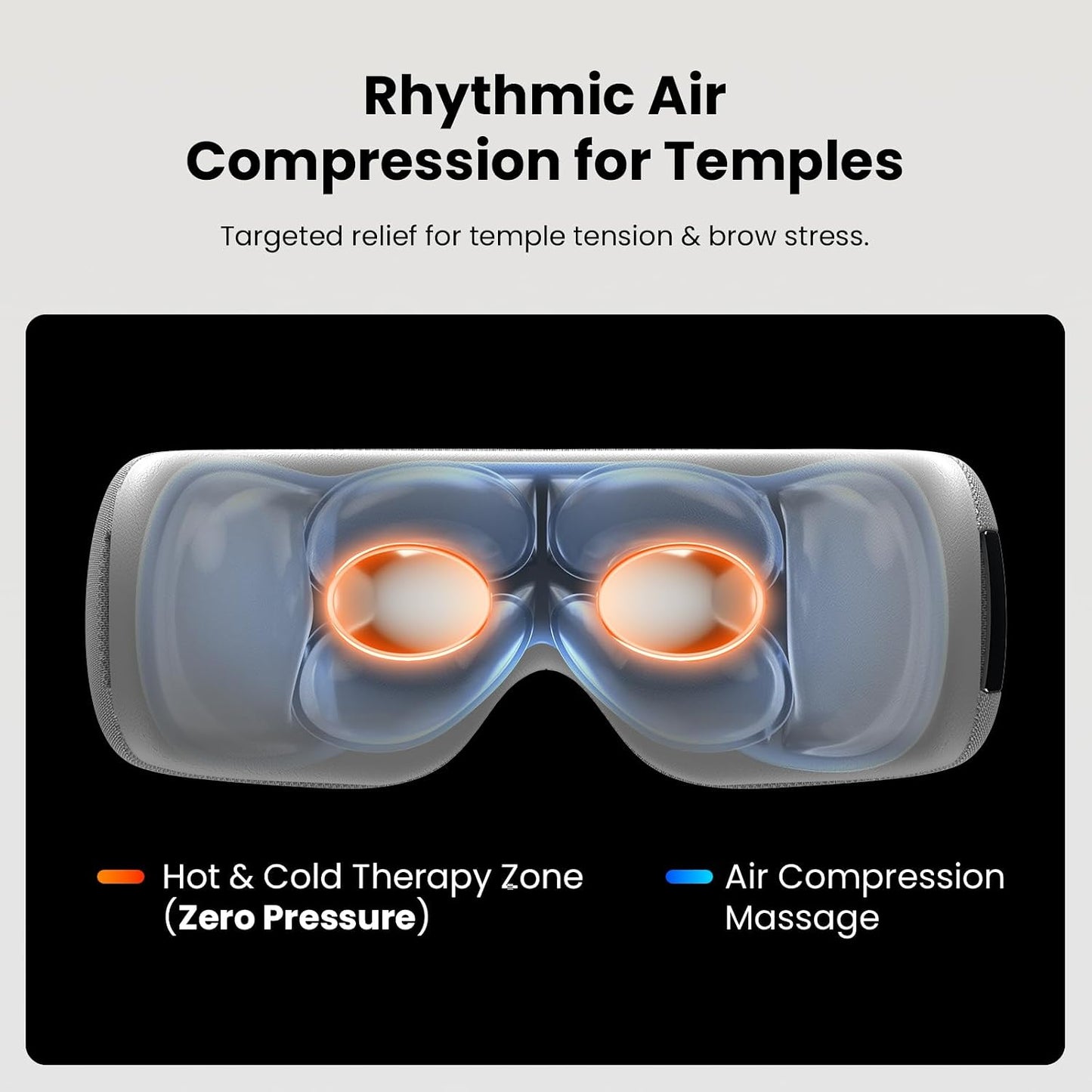 BOB AND BRAD EYEFLOW Eye Massager with Heat & Cooling,FSA Eligible & HSA - Semiconductor Cold Compress Eye Mask for Migraines & Dry Eyes, Heated Temple Massager, Fathers Day Dad Gifts for Men