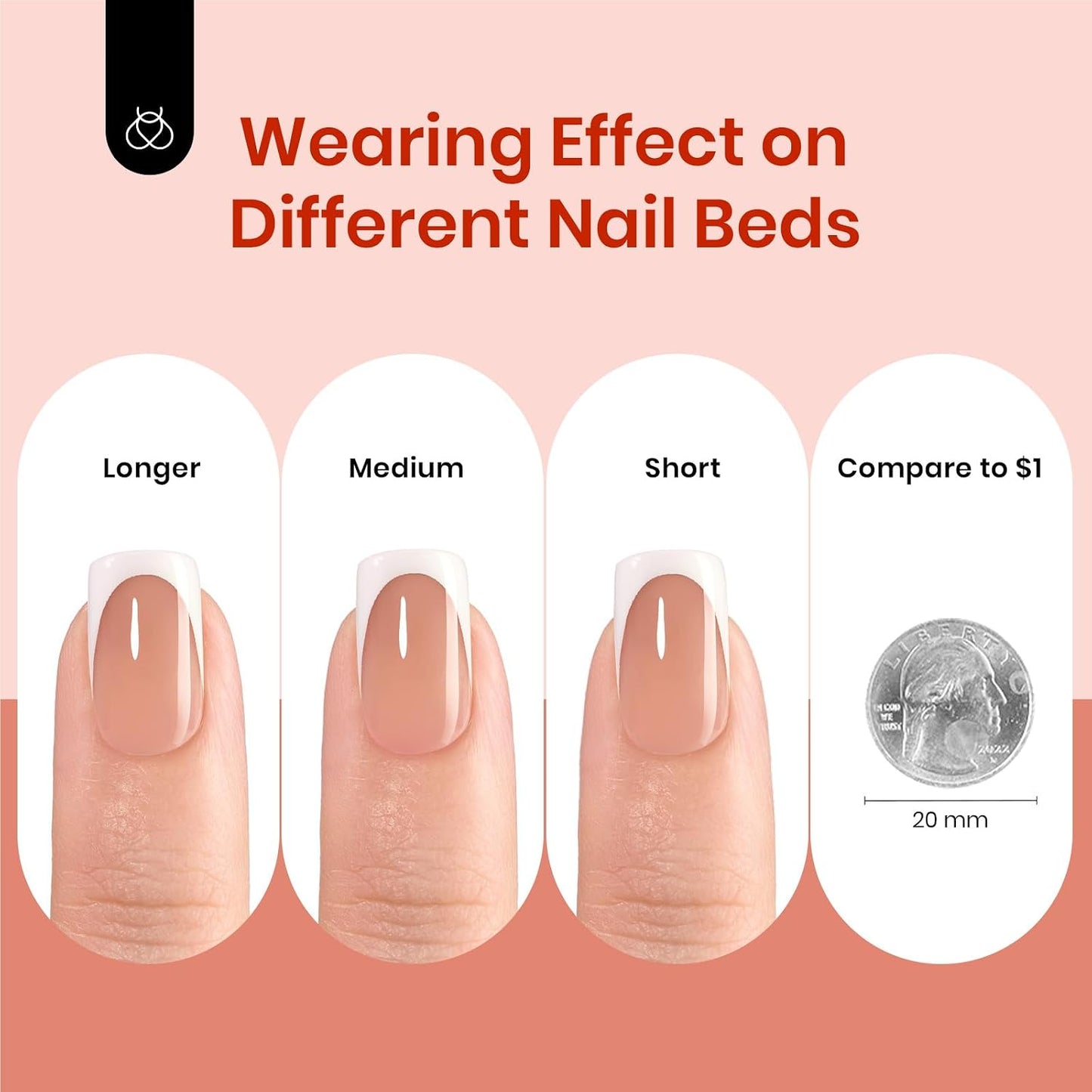 Beetles Press On Nail Kit-Short Square French Tip Press On Nails, 150Pcs Pink French Nail Tips with Nail Glue & Remover Builder Top Coat Nail Lamp, All-in-One DIY Fake Nails Gift for Women