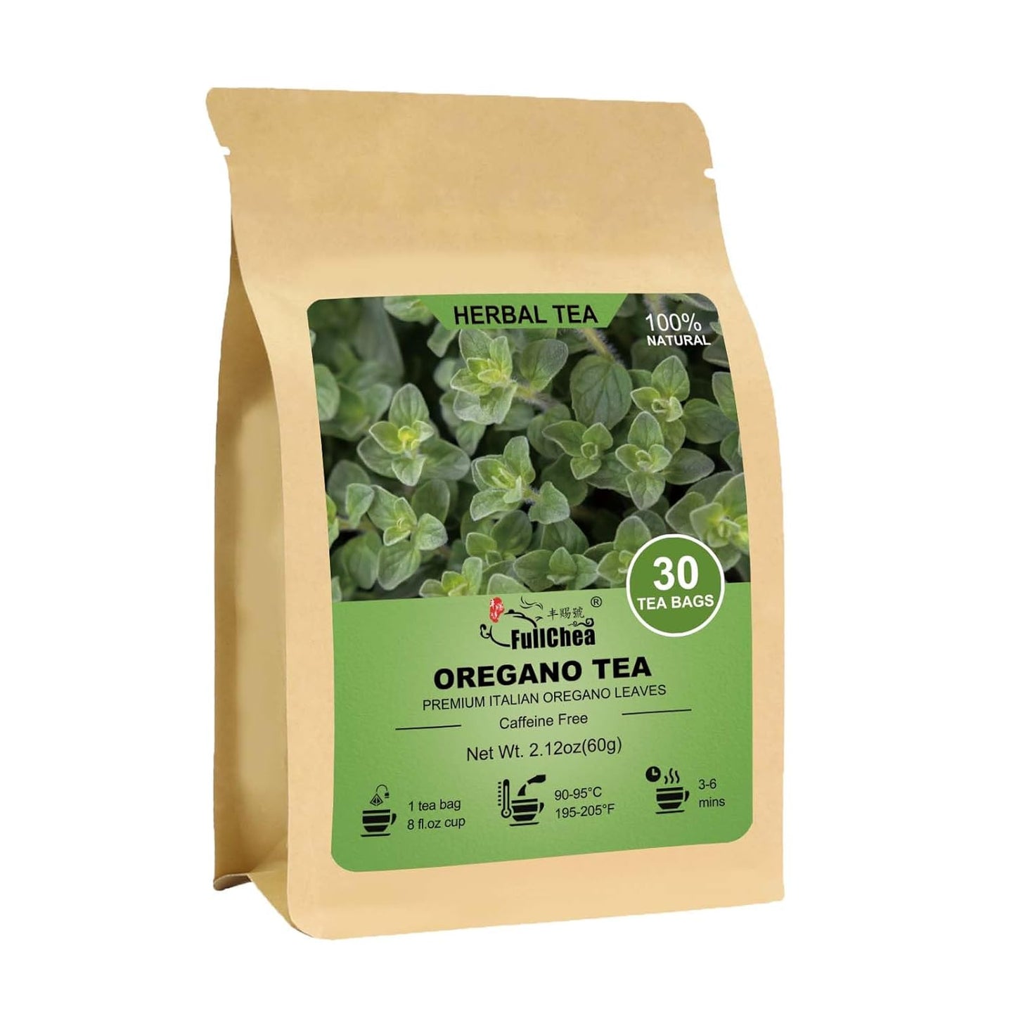 FullChea - Rooibos Tea Bags, 60 Counts - Premium South African Natural Rooibos - Non-GMO - Caffeine-Free - Antioxidant-Rich & Supports Digestion