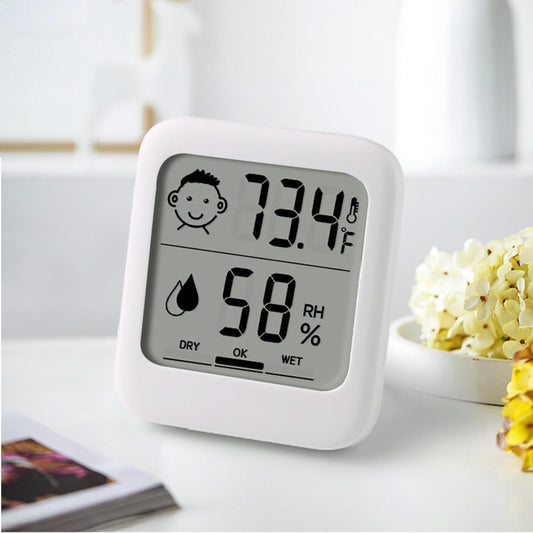 HATUSOKU Pack of 2 Digital Thermometer and Hygrometer with Comfort Face Display, Hygrometer, Stand, Magnet, Hanging, Simple, Infectious Disease Prevention, Heat Stroke Prevention