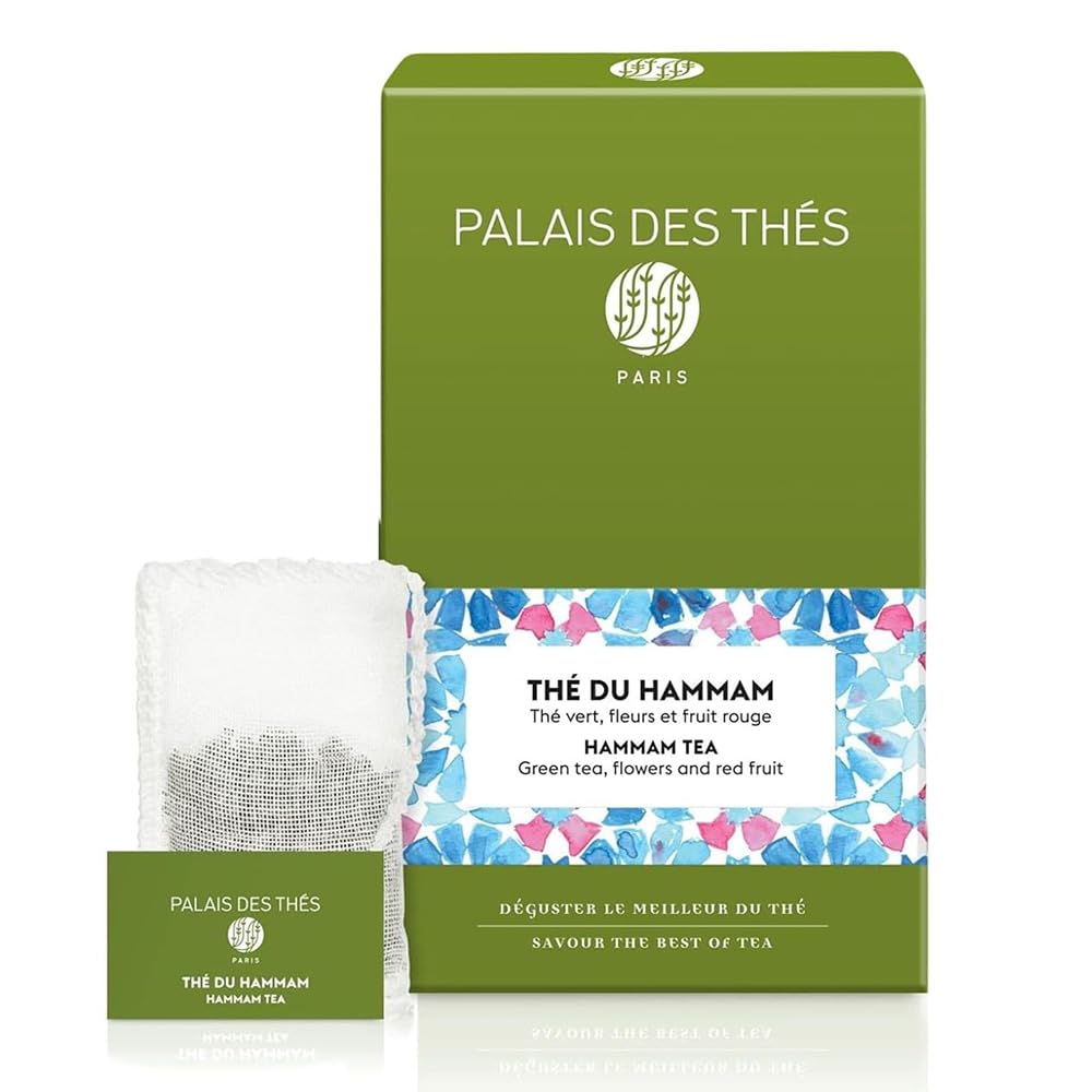 Palais des Thés - Hammam Tea - Rose & Berries Green Tea -20 Cotton Tea Bags