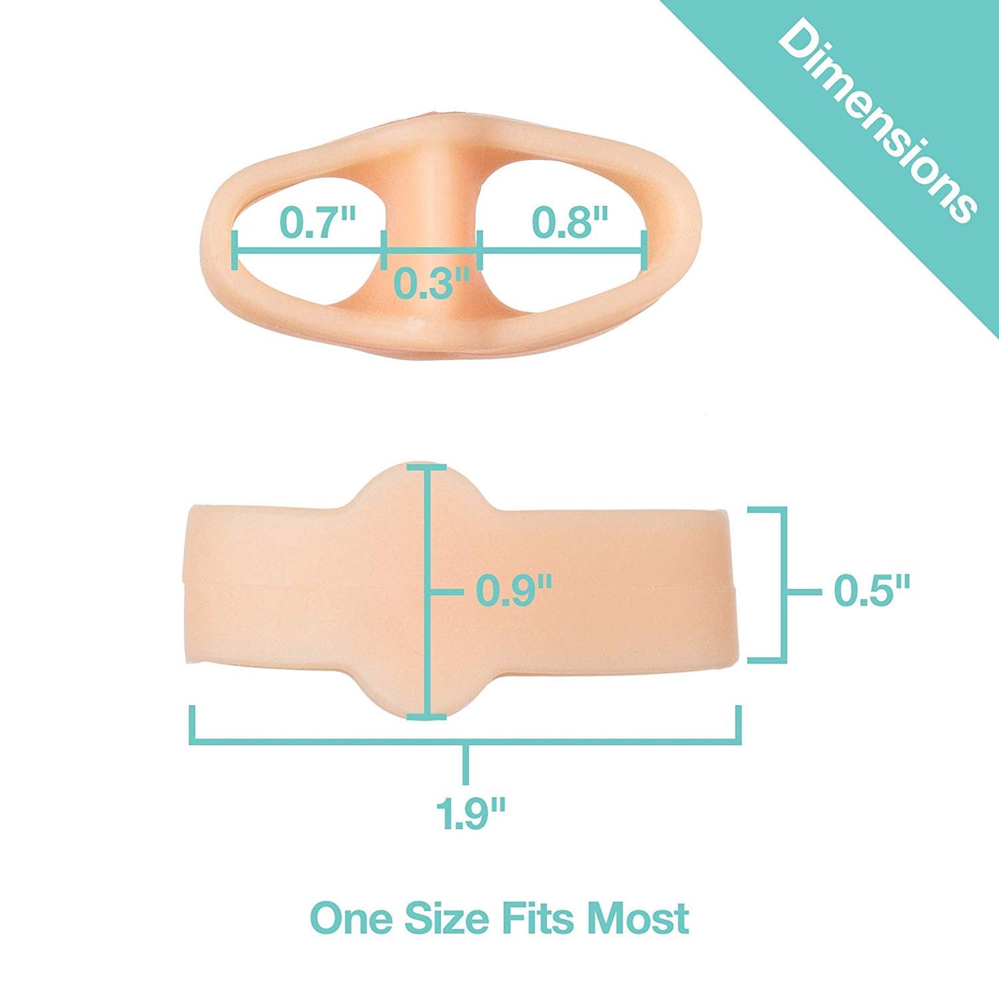 ZenToes Double Loop Gel Toe Spacers, Big Toe Straightener, 1 Pair