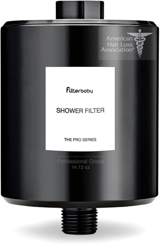 Filterbaby All-Metal Shower Filter Pro - IAPMO Certified to NSF 177 Standard, Doctor Developed, Reduces up to 99% Chlorine/Chloramine/Lead/Certain Heavy Metals,Great Water Pressure,Long Lasting,Chrome
