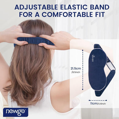 NEWGO Microwave Heated Eye Mask Soothing Relief for Dry Eyes, Heat Therapy Warm Eye Compress with Removable Cover for Stye, Blepharitis, Relaxation or Gift Choice - Blue