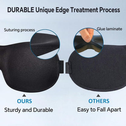 YIVIEW Sleep Mask for Back and Side Sleeper Pack of 3, 100% Light Blocking 3D Eye Masks for Sleeping, Lightweight & Breathable Eye Cover for Women Men, Zero Pressure Night Blindfold