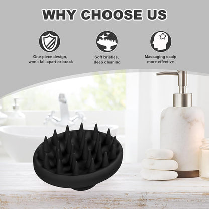 Meartchy Silicone Scalp Massager, Scalp Scrubber for Hair Growth with Soft Bristles, Scalp Exfoliator Brush Dandruff Removal Shampoo Brush for Wet Dry Scalp Care (Mint Green)