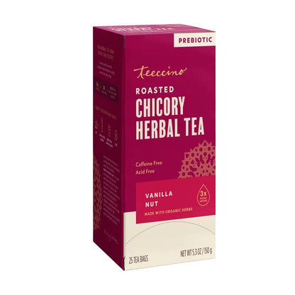 Teeccino Holiday Herbal Tea Sampler Assortment - Candy Cane, Gingerbread, Snickerdoodle - Caffeine-Free Holiday Dessert Teas with Prebiotic Chicory, 12 Tea Bags