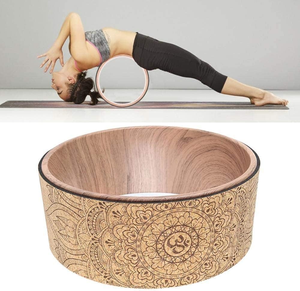 Yoga Wheel Cork Massage Wheel Pilates Yoga Circle Roller for Stretching Inner Wooden Yoga Wheel