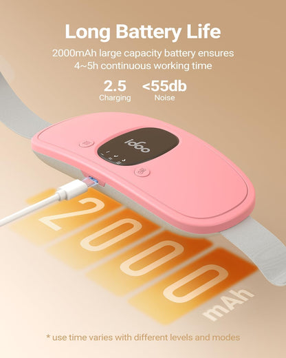 iDOO Cordless Heating Pad for Menstrual Cramps, Lightweight & Portable
