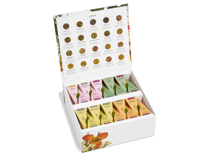 Tea Forte Tea Sampler, 40 Pyramid Infuser Bags, Premium Tea Gift Set
