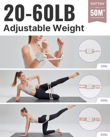 YOTTOY Cross Resistance Band for Full Body Workout,Elastic Exercise Bands for Legs,Arms,Glutes,Stretch Bands for Exercise,Yoga Straps for Stretching, Booty Bands for Home Gym