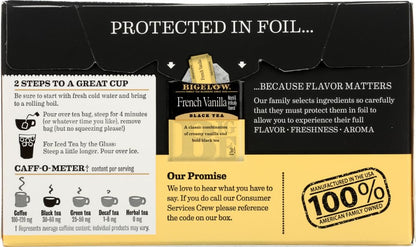 Bigelow Tea Black Tea 6 Flavor Variety Pack, Caffeinated Tea with Mint, Lemon, Constant Comment, English Teatime, Earl Grey, and Vanilla Chai, 20 Count Box (Pack of 6), 120 Total Tea Bags