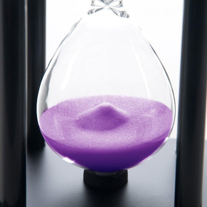 60 Minutes Hourglass, Wood Sand Timer, White | 4 x 4 x 8 inch Sand Clock