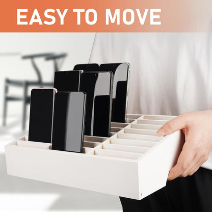 36 Slots Cell Phone Holder Classroom, Wooden Phone Lock Box