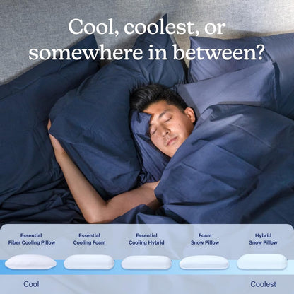 Casper Sleep Essential Cooling Foam Pillow, Standard Size – Firm Memory Foam with Cooling Cover, Supports Side Sleepers, Breathable & Pressure-Relieving