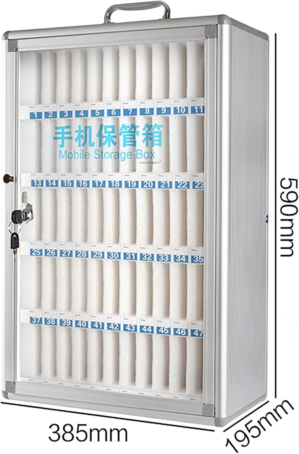 Wall Mounted Mobile Phone Locker Secure 48 Slots for Phones Ideal Storage Solution for Restaurants Schools & Offices Nized Charging Station for Devices,12 Slots