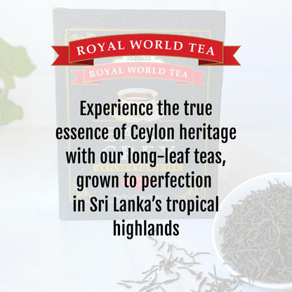 Royal World Loose Leaf Earl Grey Tea - Ceylon Black Tea Blend, 17.6 oz