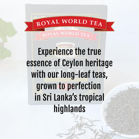Royal World Loose Leaf Earl Grey Tea - Ceylon Black Tea Blend, 17.6 oz
