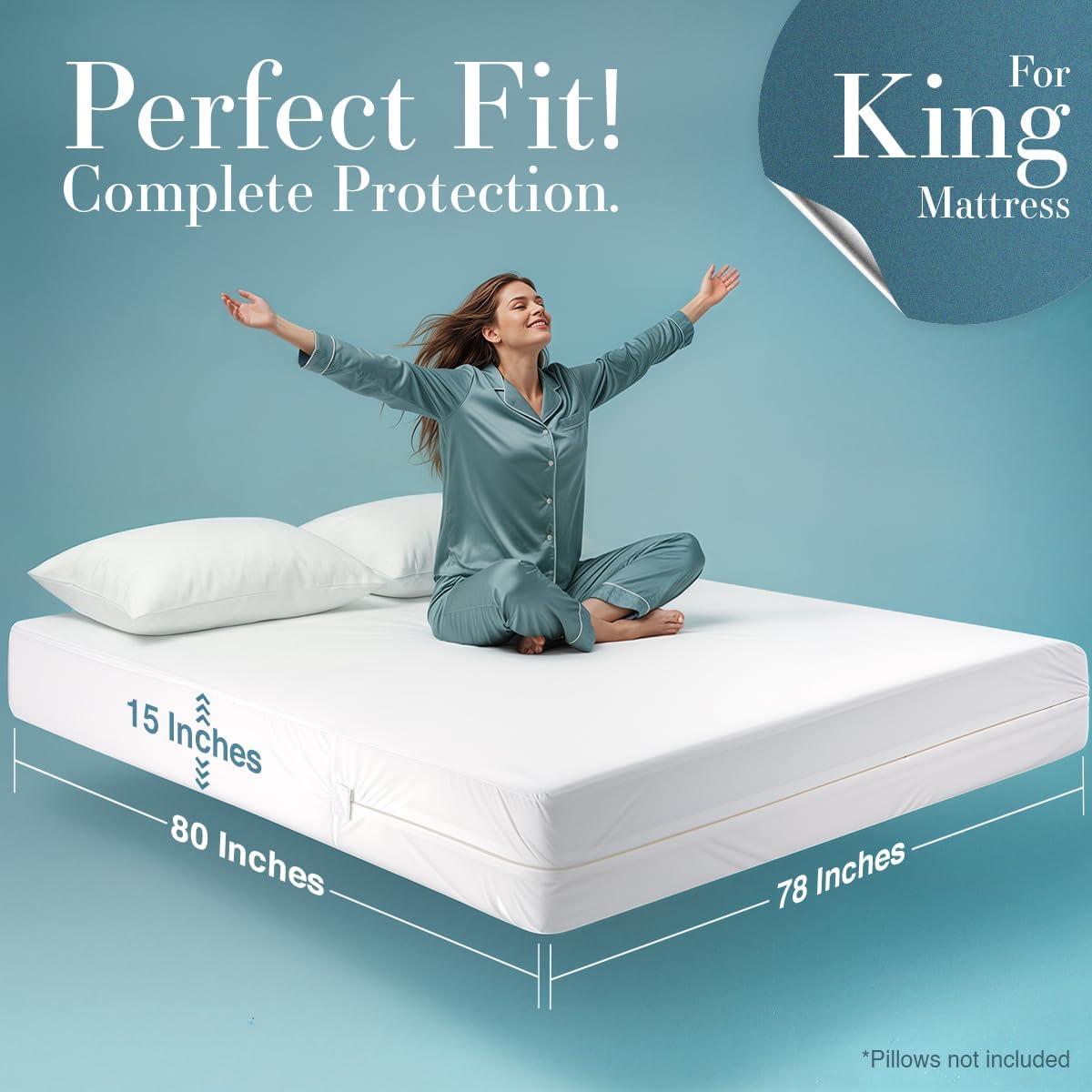 Utopia Bedding Mattress Protector Zippered Twin XL Size, 100% Waterproof Bed Bug and Dust Mite Proof Mattress Encasement, Absorbent 6 Sided Mattress Cover