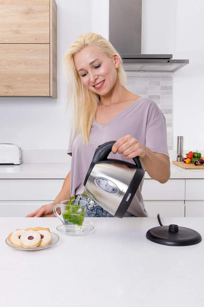 Mixpresso Electric Kettle Temperature Control, Hot Water Kettle Electric, Cordless 1 Liter Capacity, Keep Warm & LED Indicator, Auto-Shutoff, Boil-Dry Protection, Stainless Steel Electric Kettle