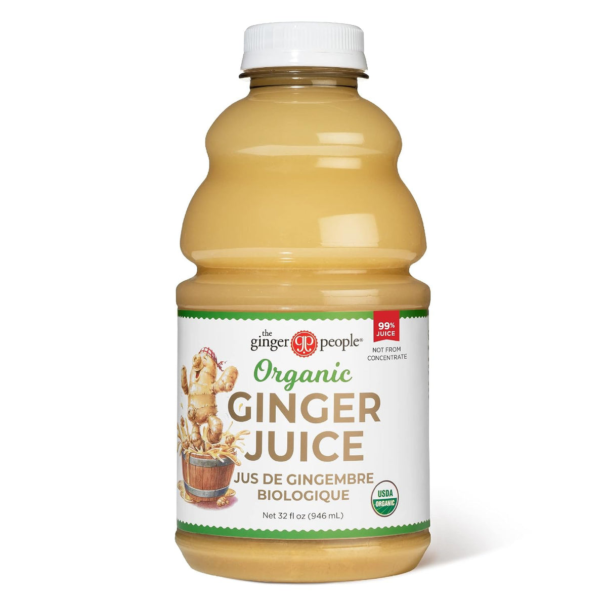 Organic Ginger Juice by The Ginger People – 99% Pure, No Sugar or Water Added, Non-GMO, Vegan, 32 fl oz Bottle (Pack of 1)